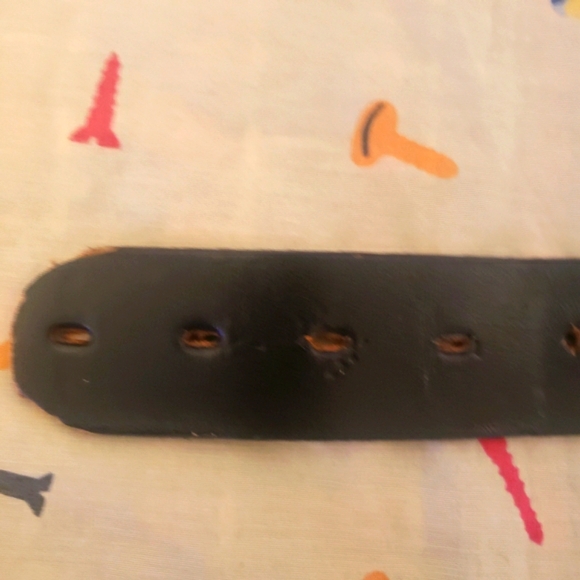 Harley Davidson Buckle And Belt Embossed Black Leather Size 44 USA - Picture 12 of 16